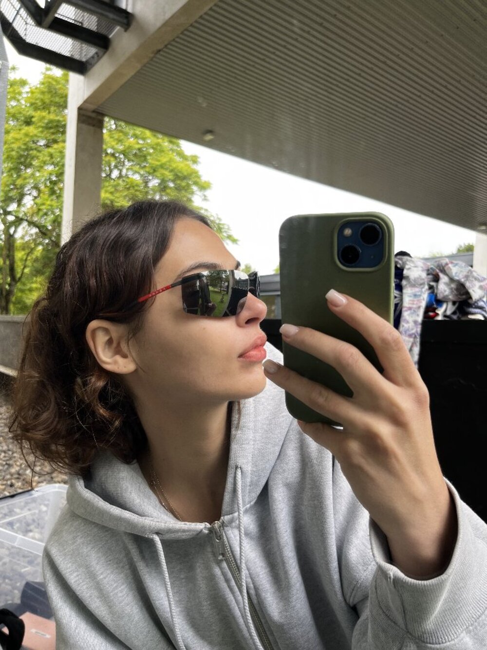 Prada - Shield Black Mirrored Lens Preloved